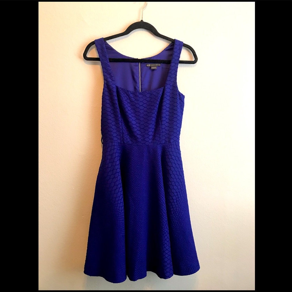 Armani Exchange Animal Print-Embossed Midi Dress